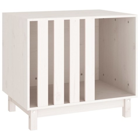 Domek dla psa, biały, 70x50x62 cm, lite drewno sosnowe Domek dla psa, biały, 70x50x62 cm, lite drewno sosnowe