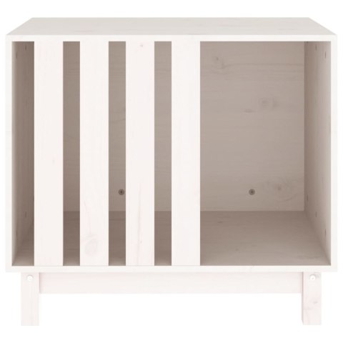 Domek dla psa, biały, 70x50x62 cm, lite drewno sosnowe Domek dla psa, biały, 70x50x62 cm, lite drewno sosnowe