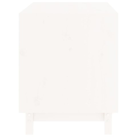 Domek dla psa, biały, 70x50x62 cm, lite drewno sosnowe Domek dla psa, biały, 70x50x62 cm, lite drewno sosnowe