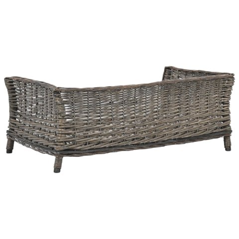 Kosz dla psa z poduszką, szary, 90x54x35 cm, naturalna wiklina Kosz dla psa z poduszką, szary, 90x54x35 cm, naturalna wiklina