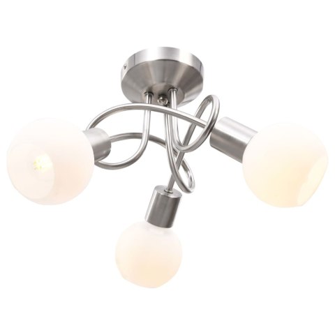 VidaXL Lampa sufitowa z ceramicznymi kloszami na 3 żarówki E14