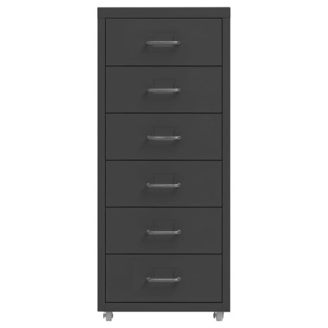Mobilna szafka kartotekowa, antracytowa, 28x41x69 cm, metalowa Mobilna szafka kartotekowa, antracytowa, 28x41x69 cm, metalowa