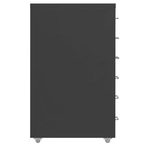 Mobilna szafka kartotekowa, antracytowa, 28x41x69 cm, metalowa Mobilna szafka kartotekowa, antracytowa, 28x41x69 cm, metalowa