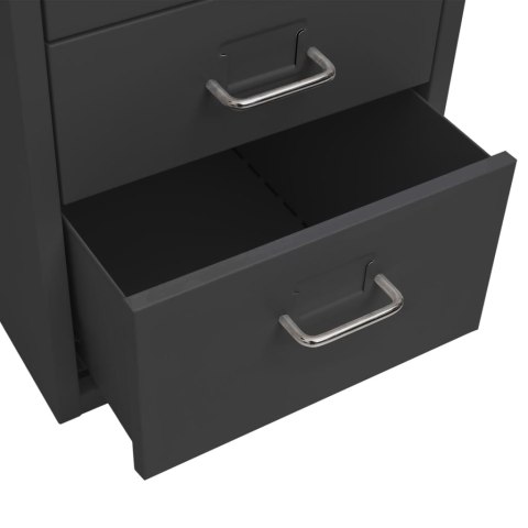 Mobilna szafka kartotekowa, antracytowa, 28x41x69 cm, metalowa Mobilna szafka kartotekowa, antracytowa, 28x41x69 cm, metalowa