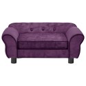 VidaXL Sofa dla psa, burgundowa, 72x45x30 cm, pluszowa