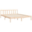 VidaXL Rama łóżka z wezgłowiem, lite drewno