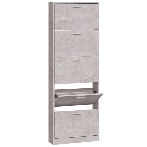 Szafa na buty, szarość betonu, 59x17x169 cm Szafa na buty, szarość betonu, 59x17x169 cm