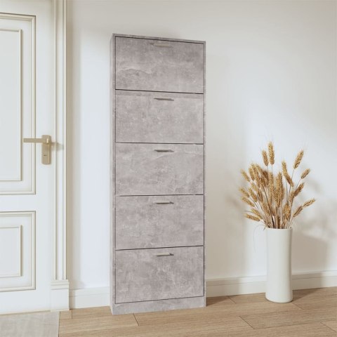 Szafa na buty, szarość betonu, 59x17x169 cm Szafa na buty, szarość betonu, 59x17x169 cm