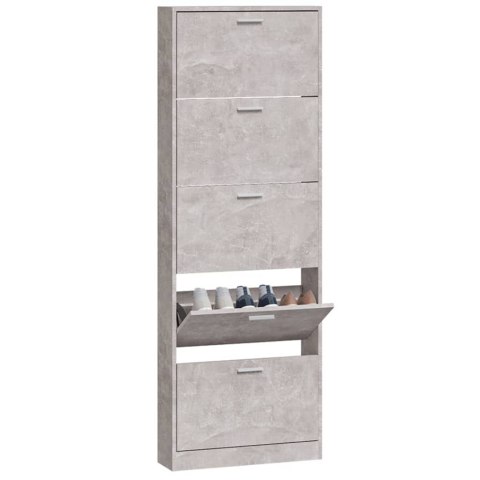 Szafa na buty, szarość betonu, 59x17x169 cm Szafa na buty, szarość betonu, 59x17x169 cm