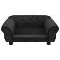 VidaXL Sofa dla psa, czarna, 72x45x30 cm, pluszowa