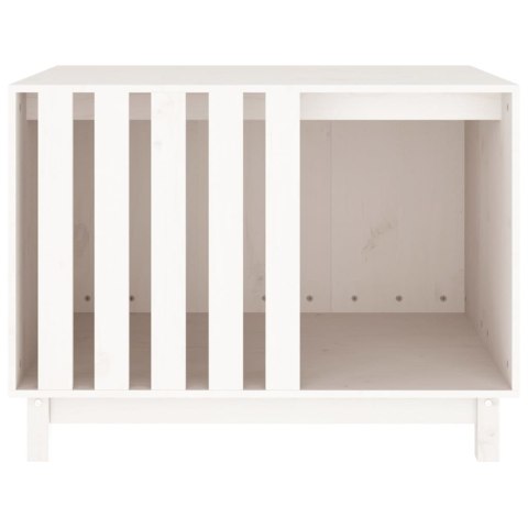 Domek dla psa, biały, 90x60x67 cm, lite drewno sosnowe Domek dla psa, biały, 90x60x67 cm, lite drewno sosnowe