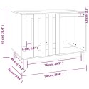 VidaXL Domek dla psa, biały, 90x60x67 cm, lite drewno sosnowe