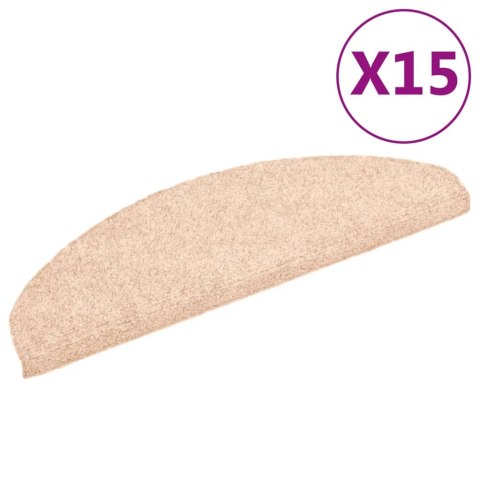 Samoprzylepne nakładki na schody, 15 szt., 65x21x4 cm, brązowe Samoprzylepne nakładki na schody, 15 szt., 65x21x4 cm, brązowe