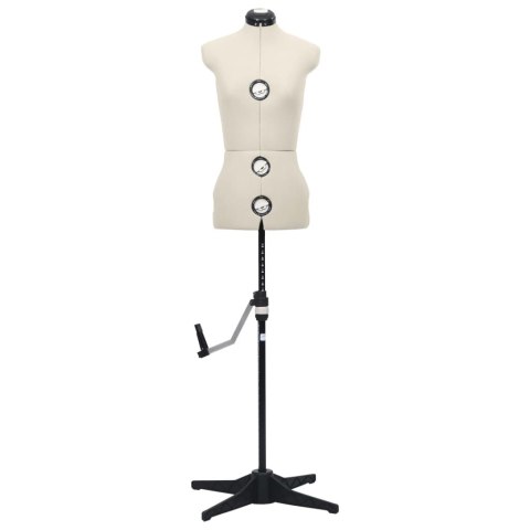 Manekin krawiecki damski, regulowany, kremowy, S, rozmiar 33-40 Manekin krawiecki damski, regulowany, kremowy, S, rozmiar 33-40