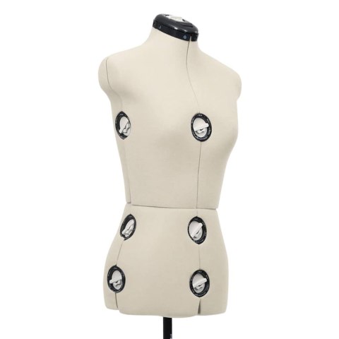 Manekin krawiecki damski, regulowany, kremowy, S, rozmiar 33-40 Manekin krawiecki damski, regulowany, kremowy, S, rozmiar 33-40