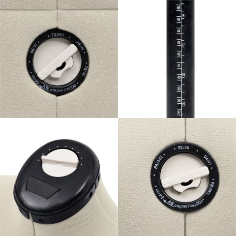 Manekin krawiecki damski, regulowany, kremowy, S, rozmiar 33-40 Manekin krawiecki damski, regulowany, kremowy, S, rozmiar 33-40