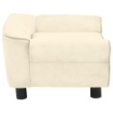 VidaXL Sofa dla psa, kremowa, 72x45x30 cm, pluszowa