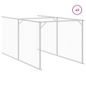 VidaXL Buda dla psa, z dachem, antracytowa, 117x813x123 cm, stal