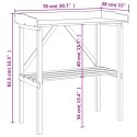 VidaXL Stolik ogrodniczy z półką, 78x38x82,5 cm, lite drewno jodłowe