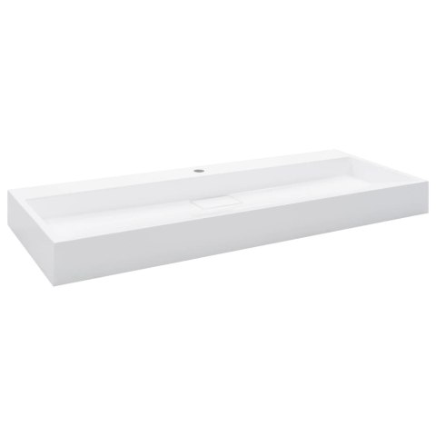 Umywalka, 120x46x11 cm, kompozyt mineralny/marmurowy, biała Umywalka, 120x46x11 cm, kompozyt mineralny/marmurowy, biała