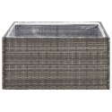 VidaXL Donica ogrodowa, szara, 80x80x40 cm, rattan PE