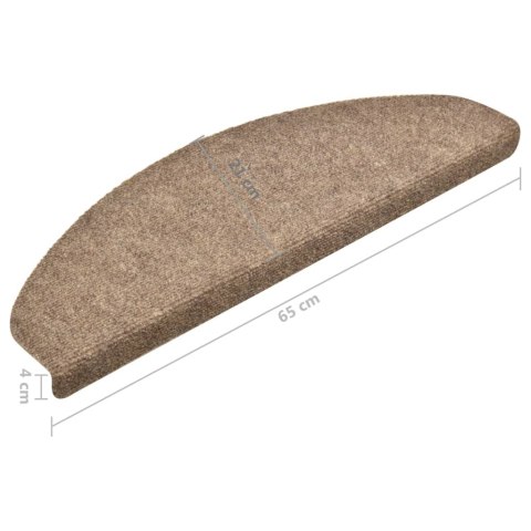Samoprzylepne nakładki na schody, 15 szt., kremowe, 65x21x4 cm Samoprzylepne nakładki na schody, 15 szt., kremowe, 65x21x4 cm