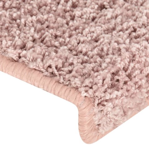 Nakładki na schody, 15 szt., 65x21x4 cm, biało-różowe Nakładki na schody, 15 szt., 65x21x4 cm, biało-różowe