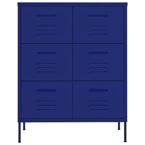Szafka z szufladami, granatowa, 80x35x101,5 cm, stalowa Szafka z szufladami, granatowa, 80x35x101,5 cm, stalowa