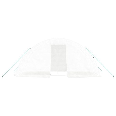 Szklarnia ze stalową ramą, biała, 10 m², 5x2x2,3 m Szklarnia ze stalową ramą, biała, 10 m², 5x2x2,3 m