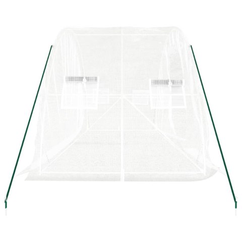 Szklarnia ze stalową ramą, biała, 10 m², 5x2x2,3 m Szklarnia ze stalową ramą, biała, 10 m², 5x2x2,3 m