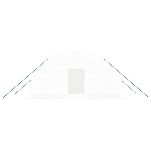 Szklarnia ze stalową ramą, biała, 12 m², 6x2x2,85 m Szklarnia ze stalową ramą, biała, 12 m², 6x2x2,85 m
