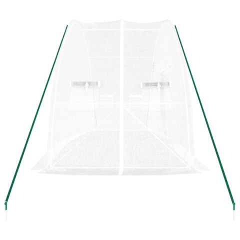 Szklarnia ze stalową ramą, biała, 12 m², 6x2x2,85 m Szklarnia ze stalową ramą, biała, 12 m², 6x2x2,85 m