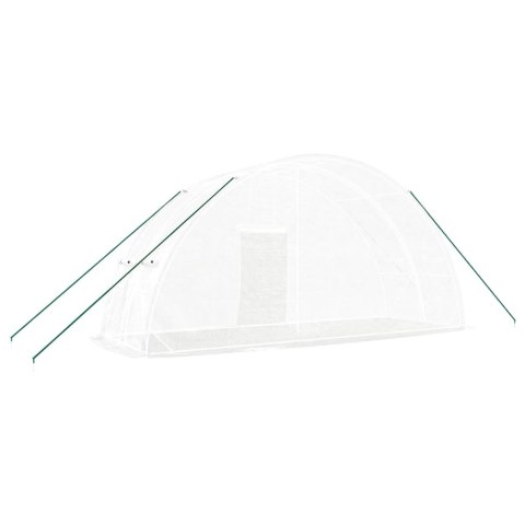 Szklarnia ze stalową ramą, biała, 12 m², 6x2x2,85 m Szklarnia ze stalową ramą, biała, 12 m², 6x2x2,85 m