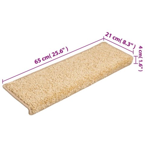 Nakładki na schody, 15 szt., 65x21x4 cm, brązowe Nakładki na schody, 15 szt., 65x21x4 cm, brązowe