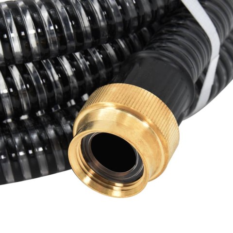 Wąż ssący z mosiężnymi złączami, czarny, 1,1" 25 m, PVC Wąż ssący z mosiężnymi złączami, czarny, 1,1" 25 m, PVC