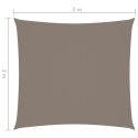 VidaXL Żagiel ogrodowy, tkanina Oxford, kwadratowy, 2x2 m, taupe