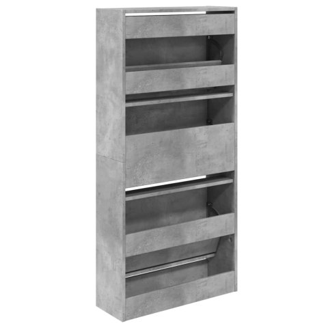 Szafka na buty stojąca 3 uchylne drzwi szarość betonu 60x21x125,5 Szafka na buty stojąca 3 uchylne drzwi szarość betonu 60x21x125,5