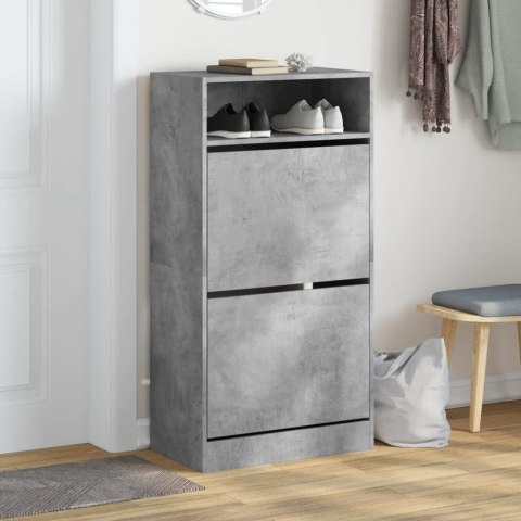 Szafka na buty, szarość betonu, 60x34x116 cm Szafka na buty, szarość betonu, 60x34x116 cm