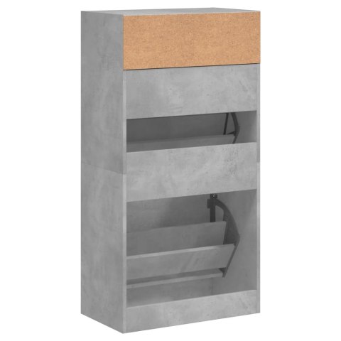 Szafka na buty, szarość betonu, 60x34x116 cm Szafka na buty, szarość betonu, 60x34x116 cm
