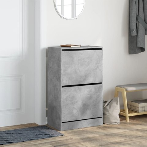 Szafka na buty, szarość betonu, 60x34x96,5 cm Szafka na buty, szarość betonu, 60x34x96,5 cm