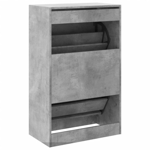 Szafka na buty, szarość betonu, 60x34x96,5 cm Szafka na buty, szarość betonu, 60x34x96,5 cm