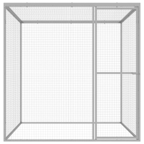 Klatka dla kota, 1,5 x 1,5 x 1,5 m, stal galwanizowana Klatka dla kota, 1,5 x 1,5 x 1,5 m, stal galwanizowana