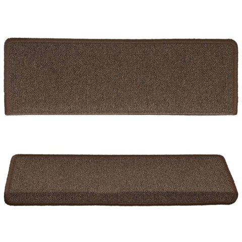 Nakładki na schody, 15 szt., 65x21x4 cm, brązowe Nakładki na schody, 15 szt., 65x21x4 cm, brązowe