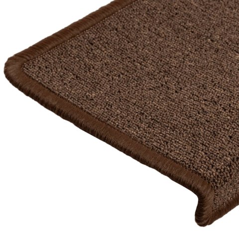 Nakładki na schody, 15 szt., 65x21x4 cm, brązowe Nakładki na schody, 15 szt., 65x21x4 cm, brązowe