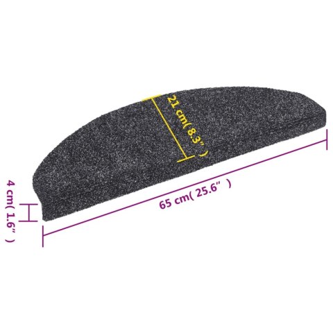Samoprzylepne nakładki na schody, 10 szt., szare, 65x21x4 cm Samoprzylepne nakładki na schody, 10 szt., szare, 65x21x4 cm