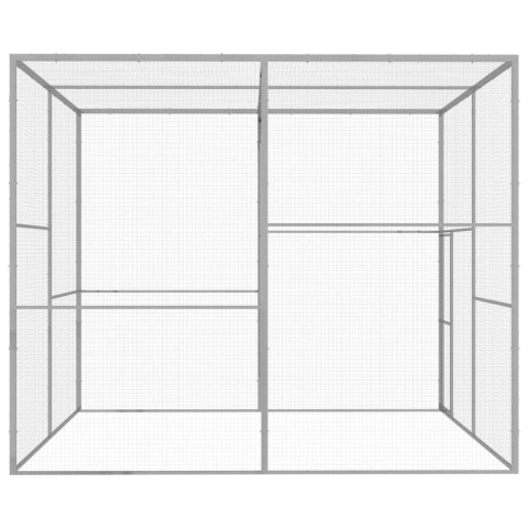 Klatka dla kota, 3 x 3 x 2,5 m, stal galwanizowana Klatka dla kota, 3 x 3 x 2,5 m, stal galwanizowana