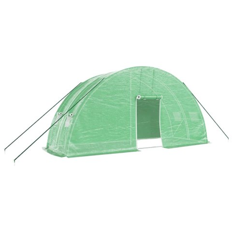 Szklarnia ze stalową ramą, zielona, 12 m², 6x2x2,85 m Szklarnia ze stalową ramą, zielona, 12 m², 6x2x2,85 m