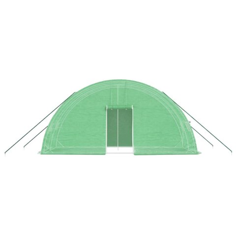 Szklarnia ze stalową ramą, zielona, 12 m², 6x2x2,85 m Szklarnia ze stalową ramą, zielona, 12 m², 6x2x2,85 m
