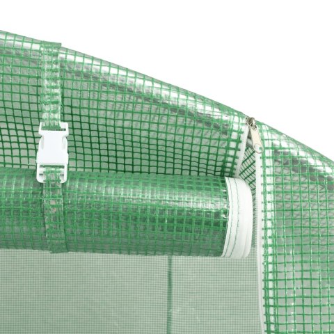 Szklarnia ze stalową ramą, zielona, 12 m², 6x2x2,85 m Szklarnia ze stalową ramą, zielona, 12 m², 6x2x2,85 m