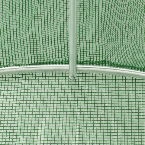 Szklarnia ze stalową ramą, zielona, 12 m², 6x2x2,85 m Szklarnia ze stalową ramą, zielona, 12 m², 6x2x2,85 m